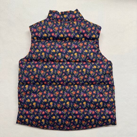 Ralph Lauren Girls‎ Large 12-14 Reversible Down Filled Puffer Vest Pink/Floral - Picture 4 of 9